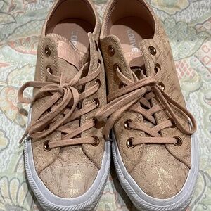 Converse Women's Gold and Tan Sneakers